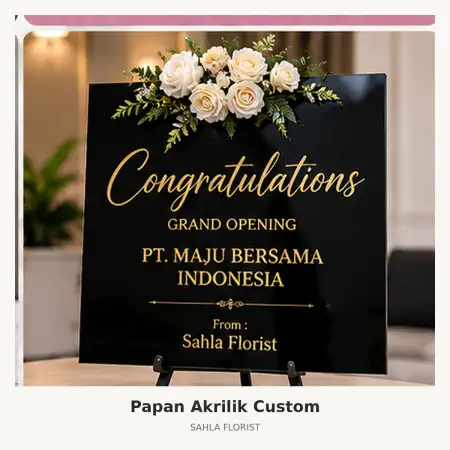 Papan Bunga Akrilik Cidadap